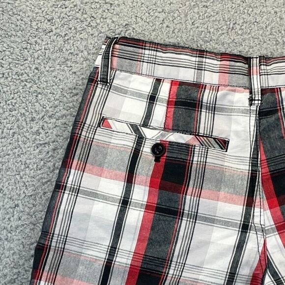 South Pole Shorts Youth 16 Baggy Skater Preppy Hip Hop Plaid Black Red White - Picture 9 of 11